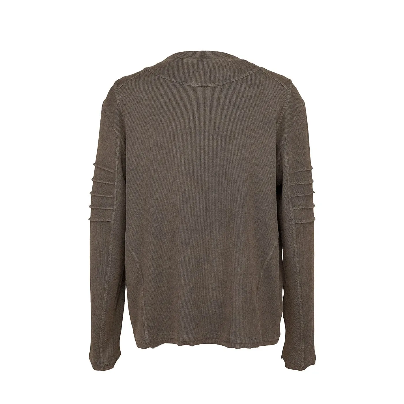 Strapped Sleeve Sweatshirt Brown