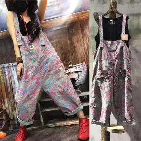 Streestyle Floral Printed Overall