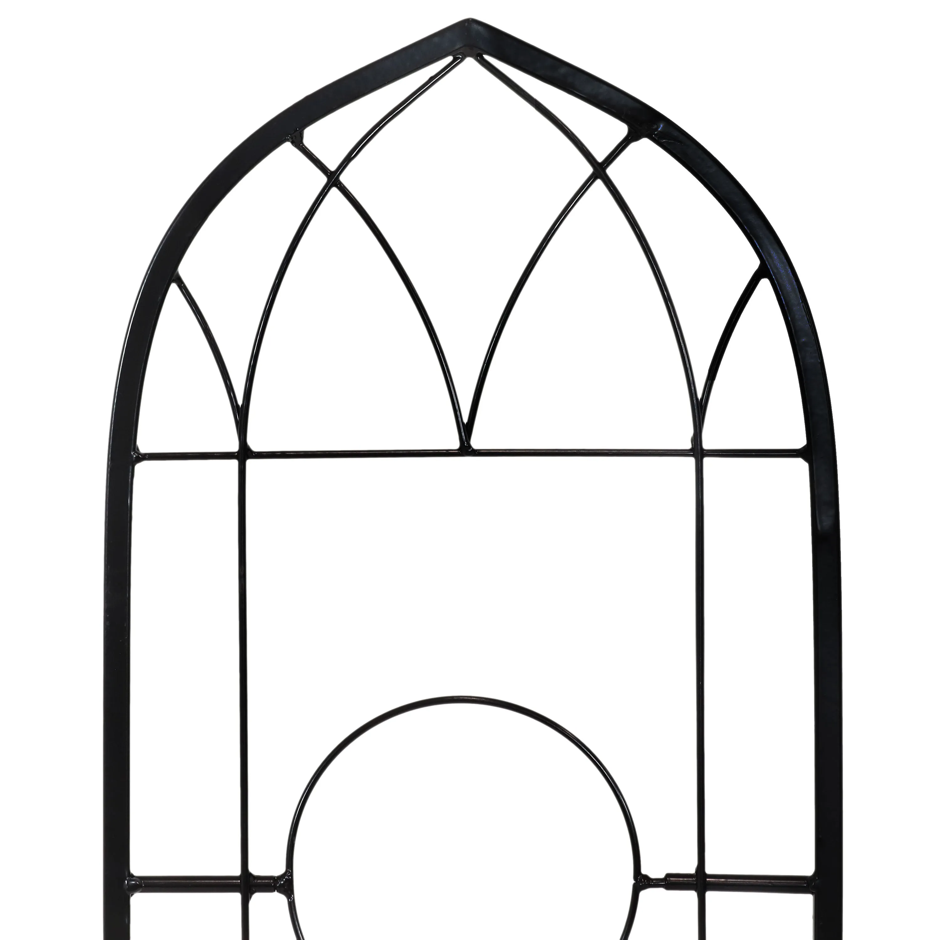 Sunnydaze 2-Piece Arched Garden Trellis with Folding Flowerpot Supports