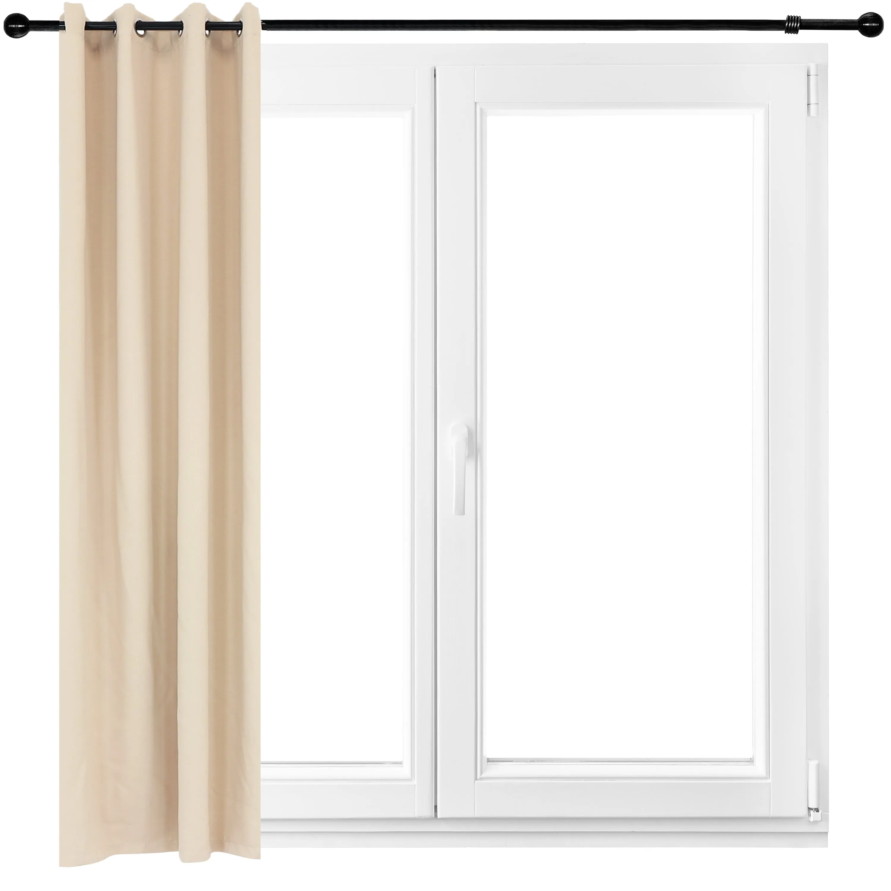 Sunnydaze Beige Outdoor Room Darkening Curtains