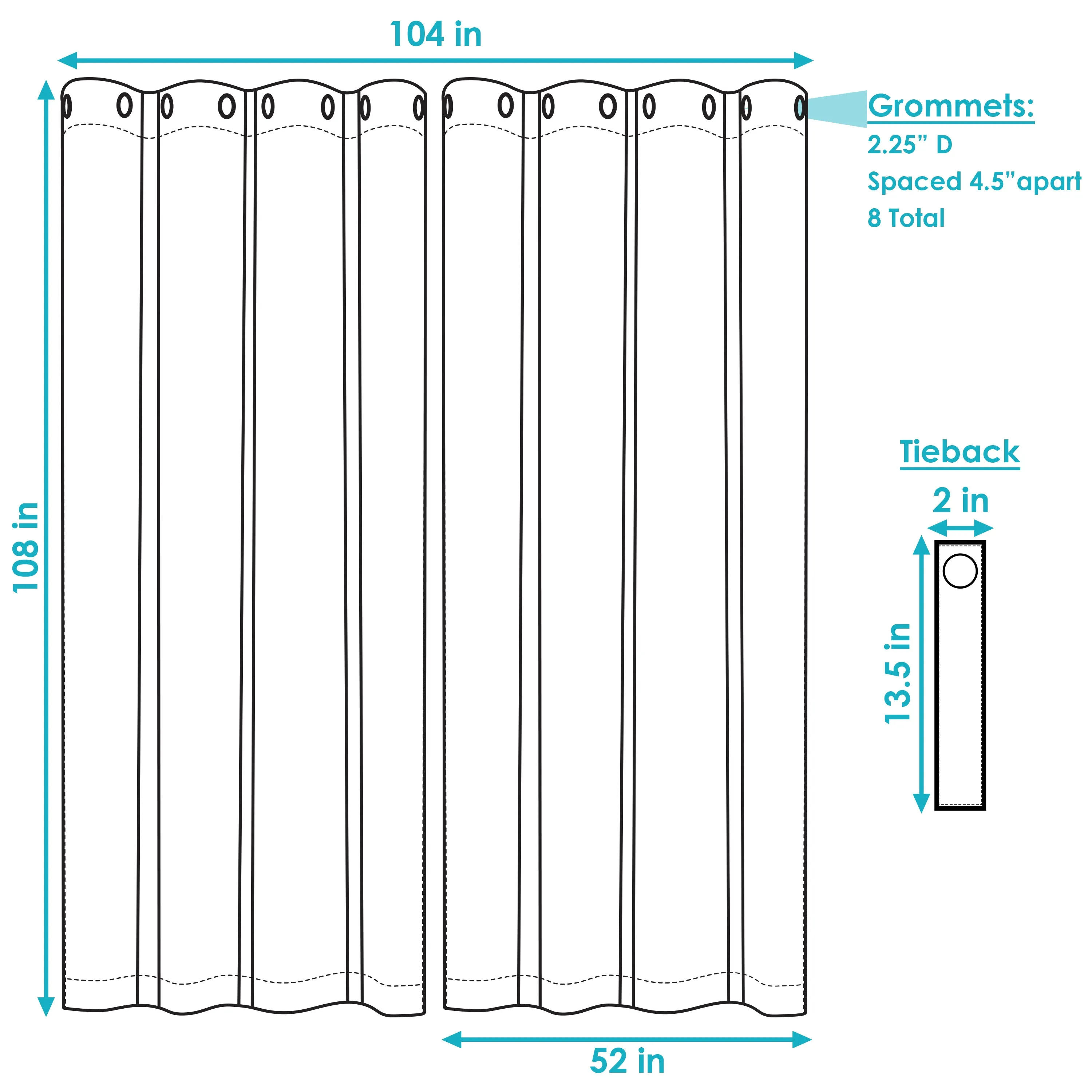 Sunnydaze Beige Outdoor Room Darkening Curtains