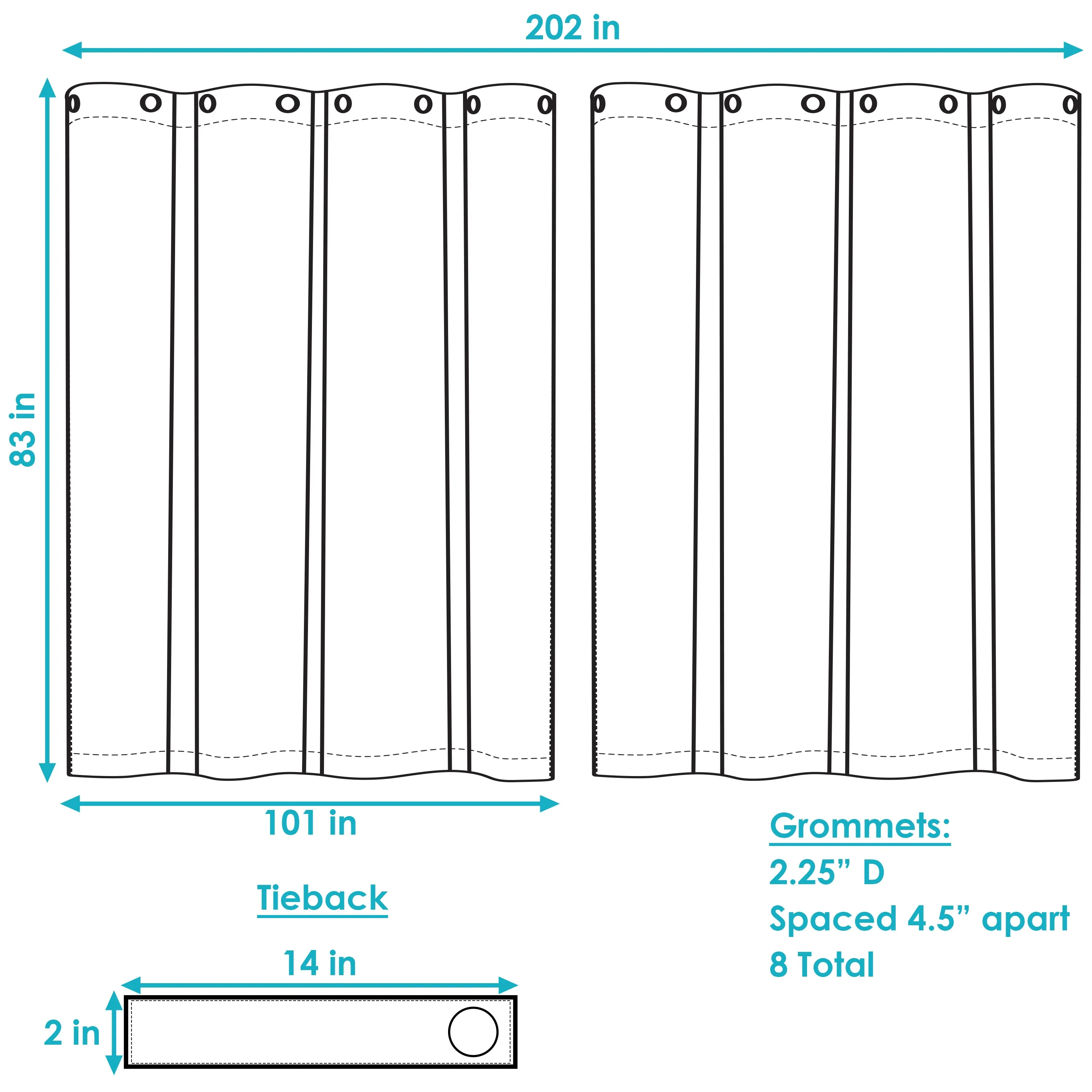 Sunnydaze Beige Outdoor Room Darkening Curtains