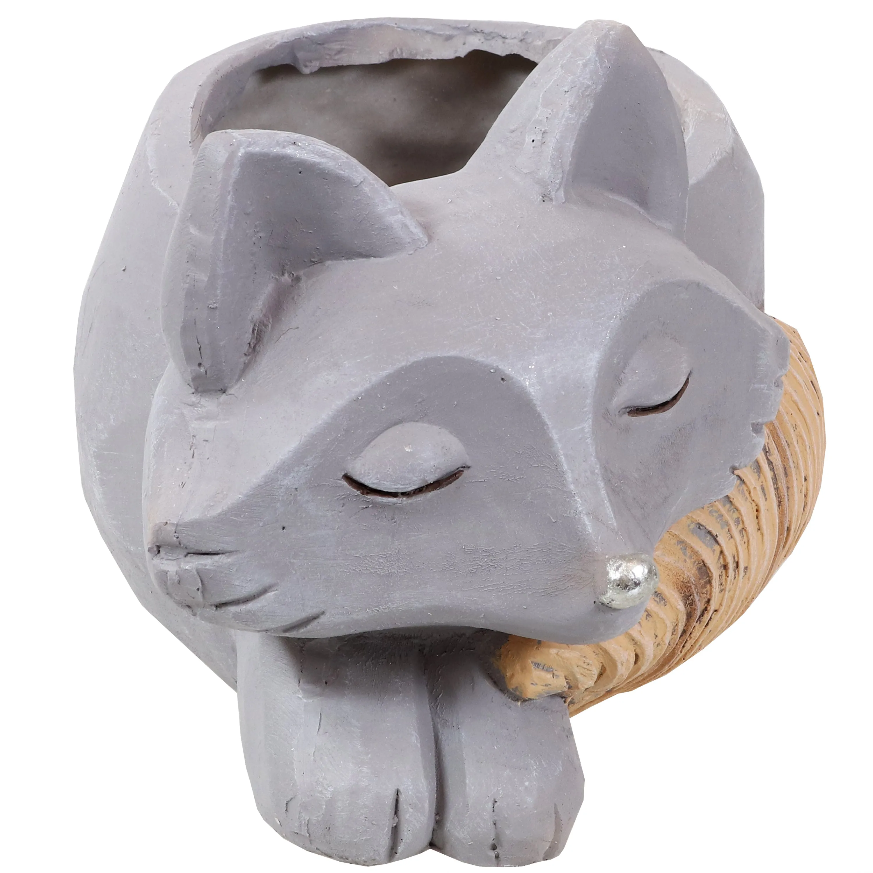 Sunnydaze Finley the Fox Indoor Planter Statue - 8"