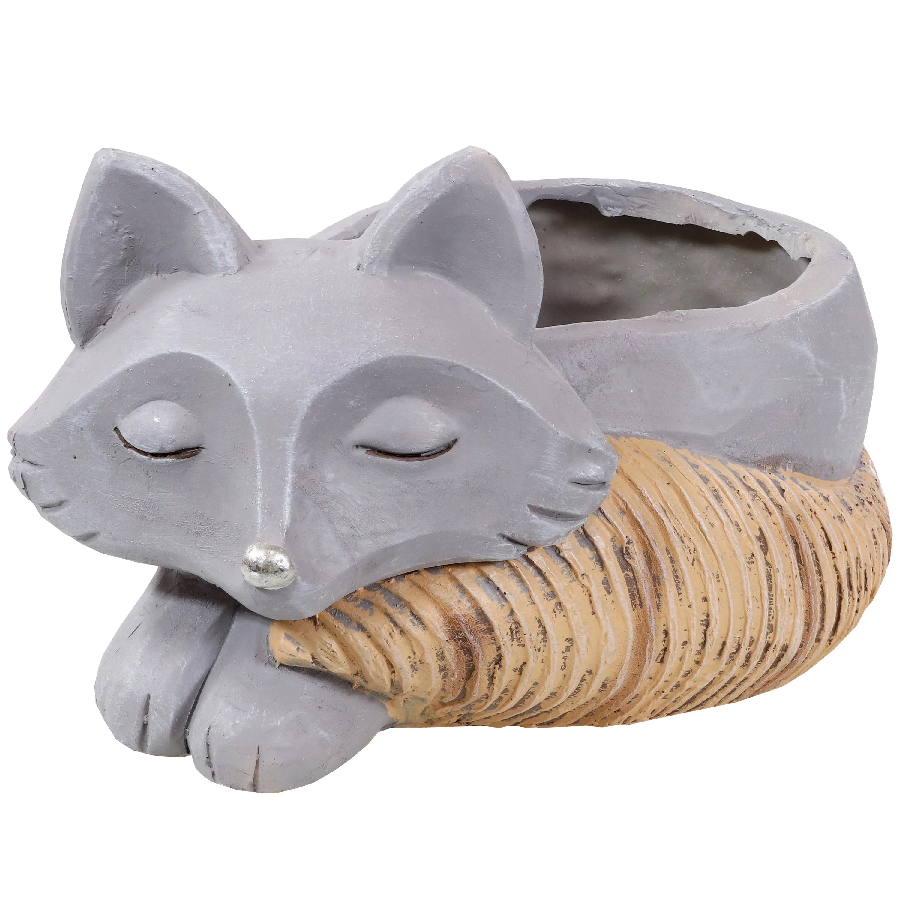 Sunnydaze Finley the Fox Indoor Planter Statue - 8"