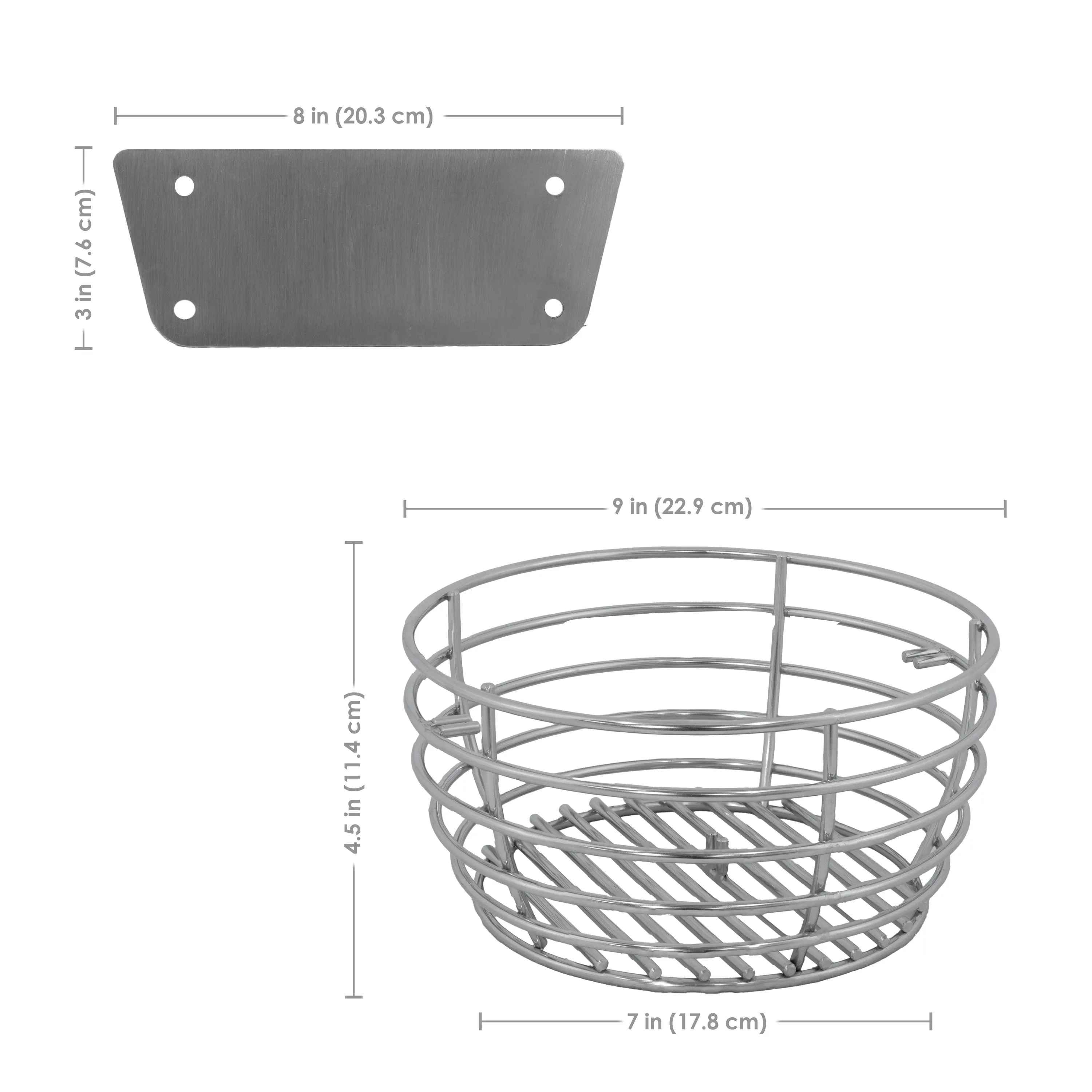 Sunnydaze Kamado Grill Basket with Divider for Kamado Charcoal Grills