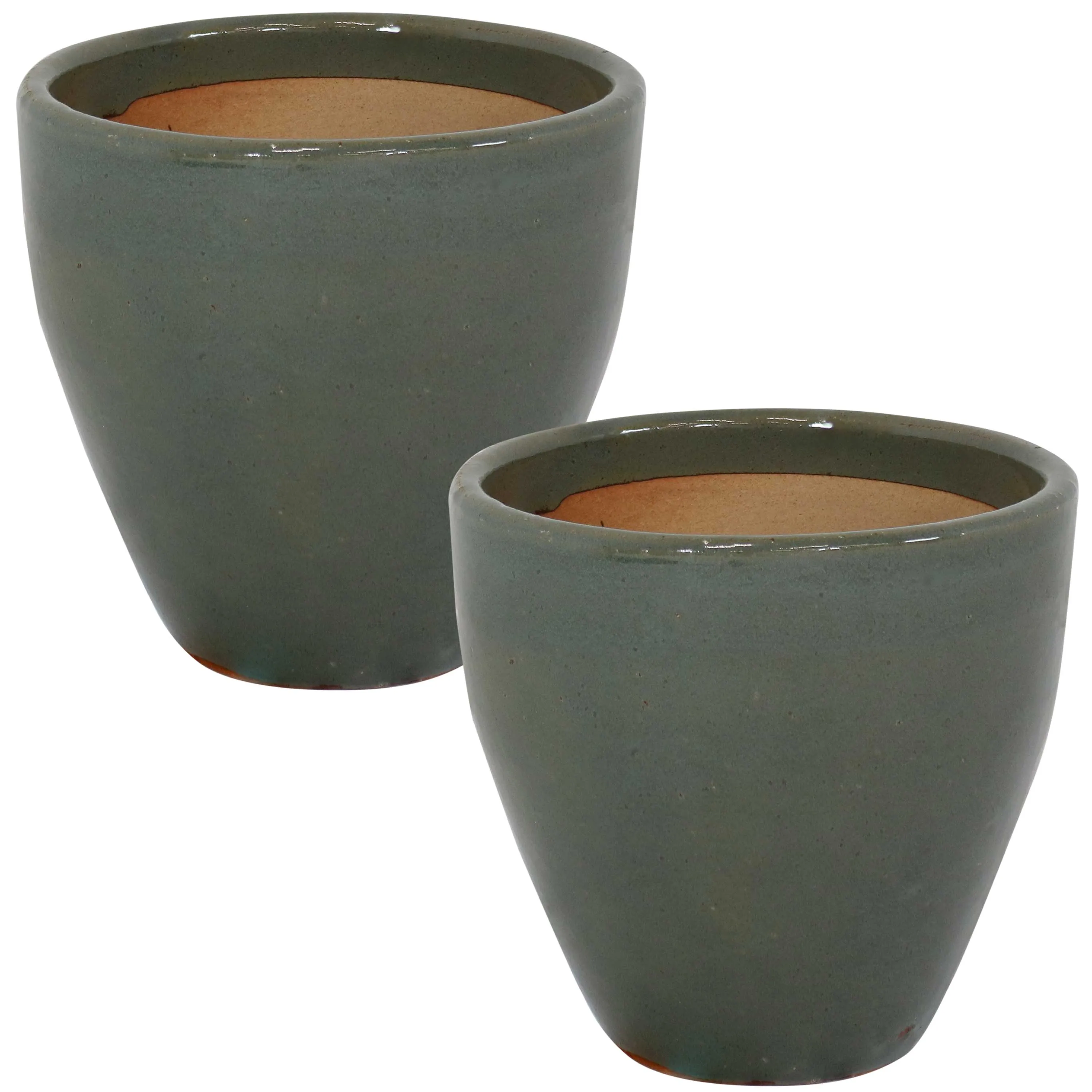 Sunnydaze Resort Ceramic Outdoor Flower Pot Planter