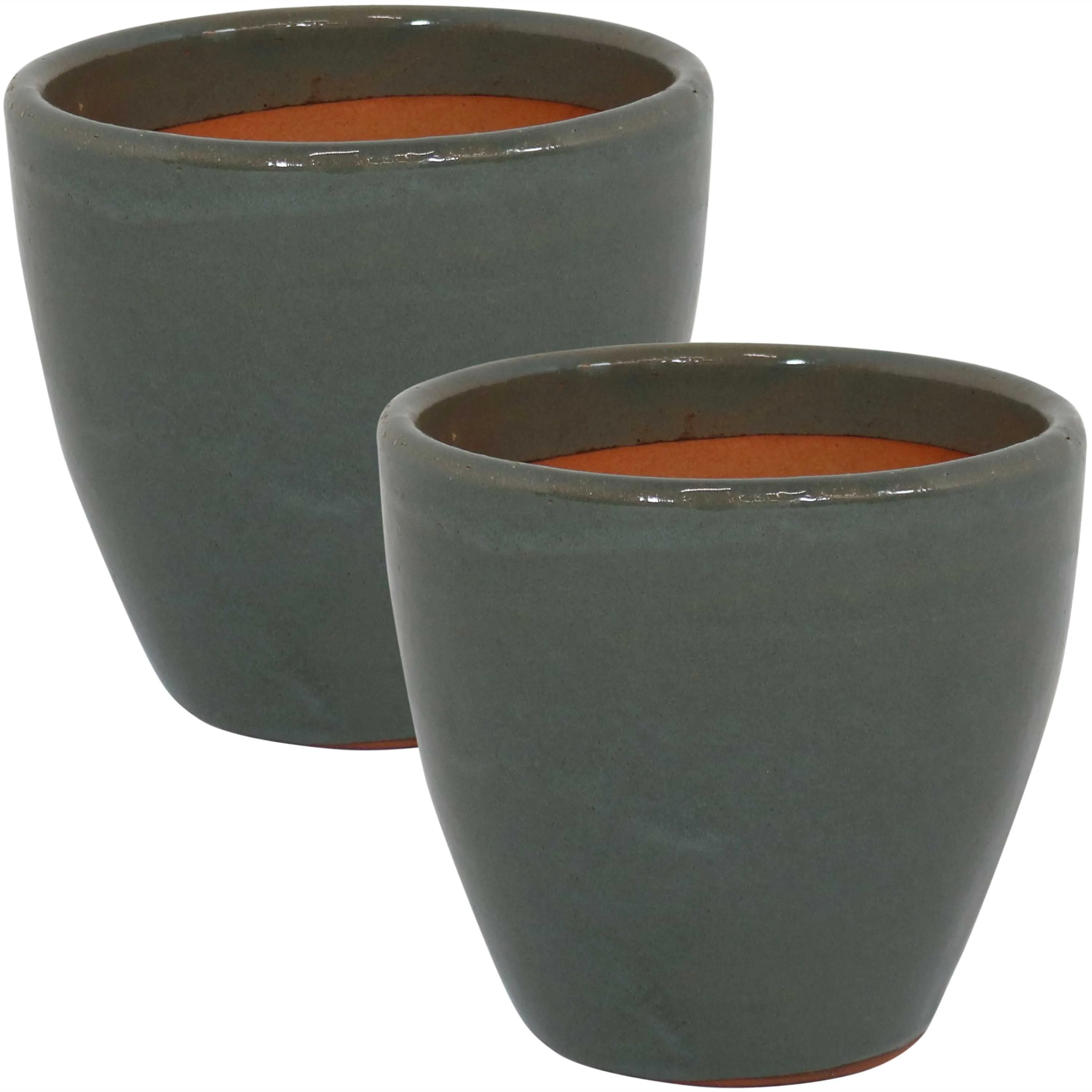 Sunnydaze Resort Ceramic Outdoor Flower Pot Planter