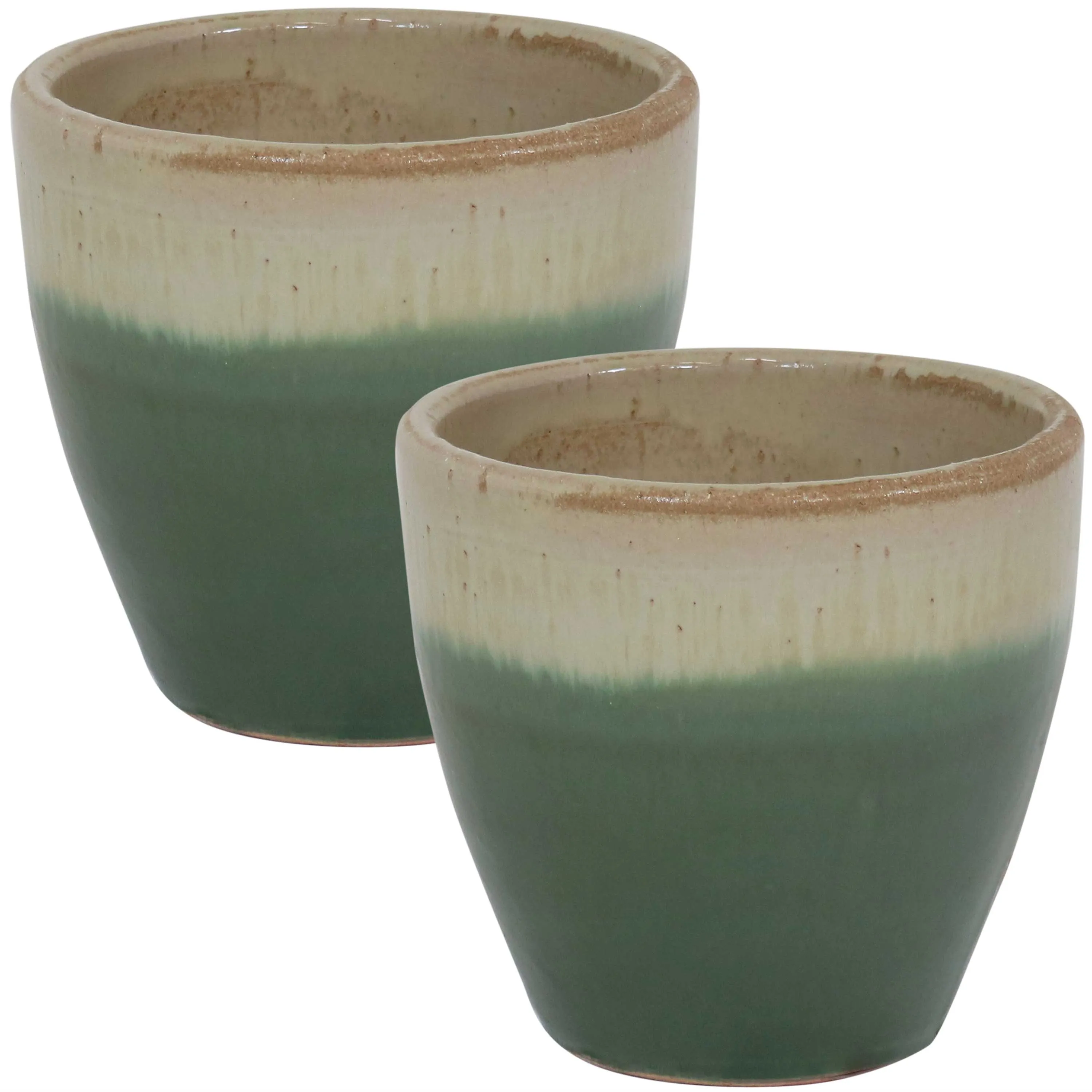 Sunnydaze Resort Ceramic Outdoor Flower Pot Planter