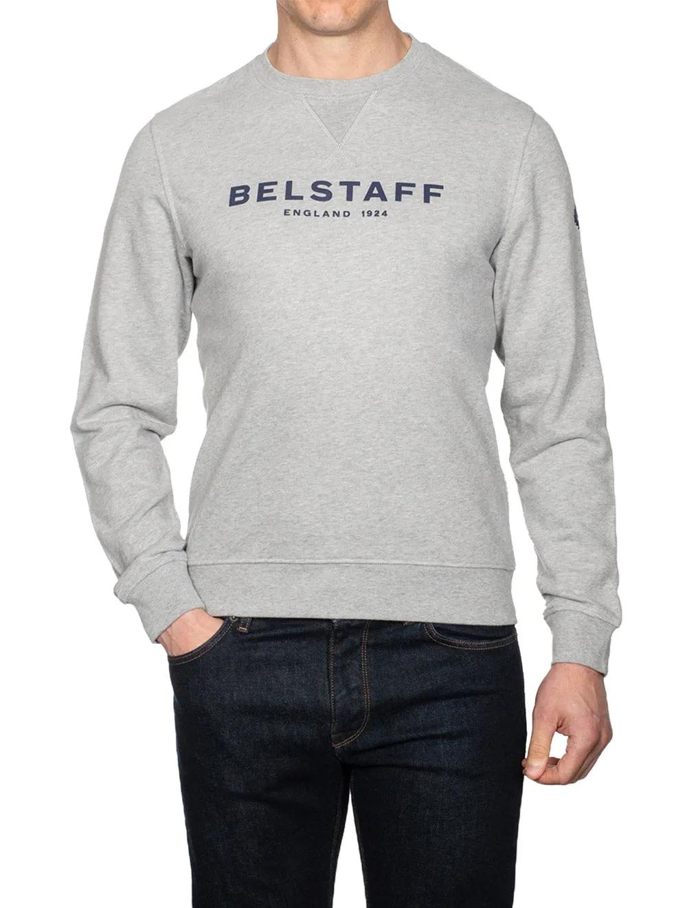 Sweatshirt With Logo Grey Melange