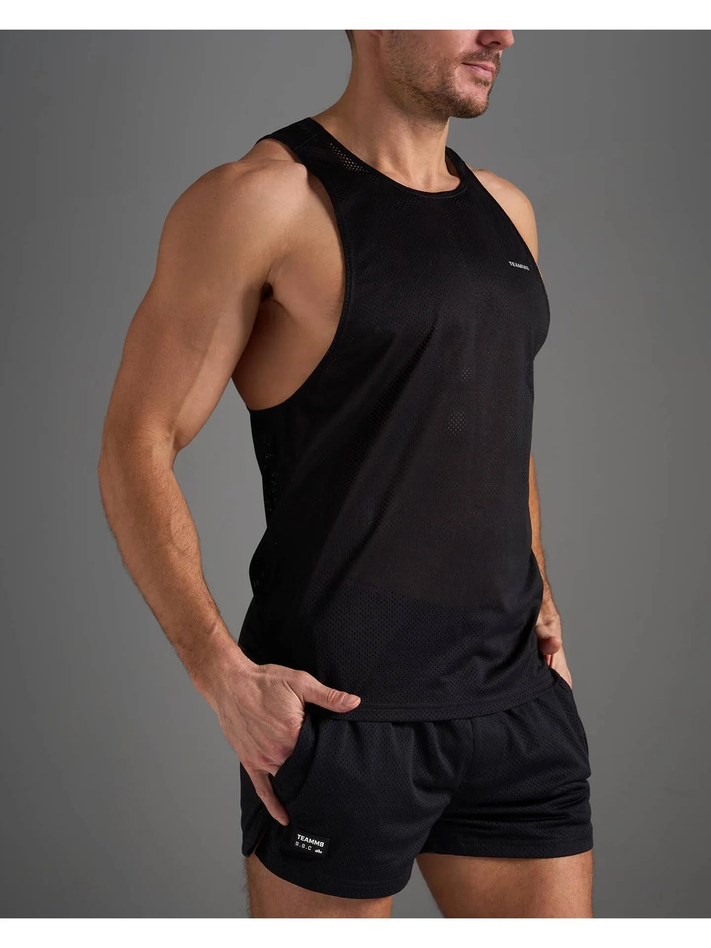 TEAMM8 S.S.C. Mesh Tank - Black