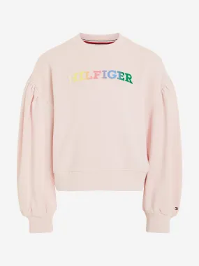 Tommy Hilfiger Girls Monotype Sweatshirt in Pink