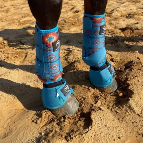 Top Hand Turquoise Aztec Front Boots