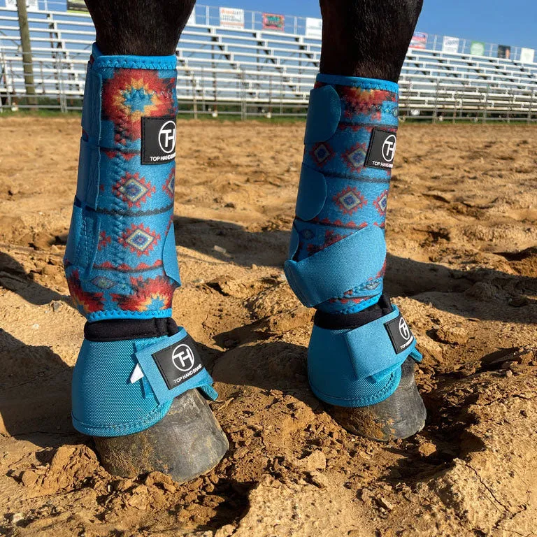 Top Hand Turquoise Aztec Front Boots