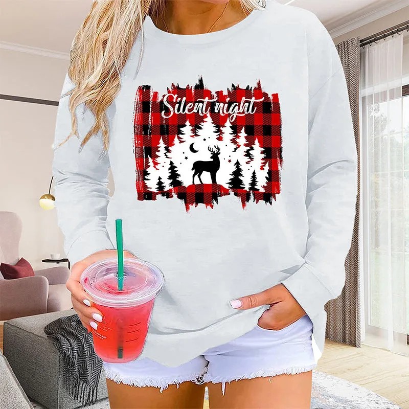 Trendy Women’s Halloween Sweatshirt – Stylish Round Neck & Comfortable Polyester Fiber