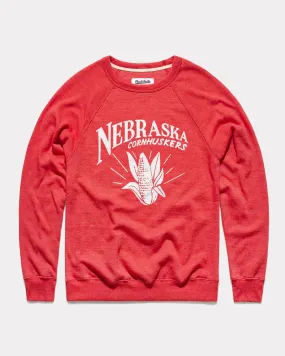 University Of Nebraska Pennant Red Crewneck