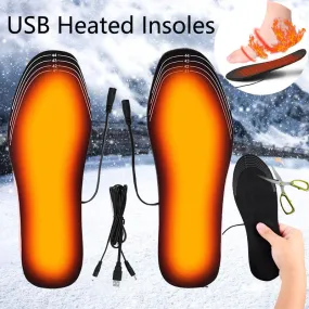 USB Heated Shoe Insoles (can be cut to fit) Winter Warm Heating Insoles for Boots & Sneakers