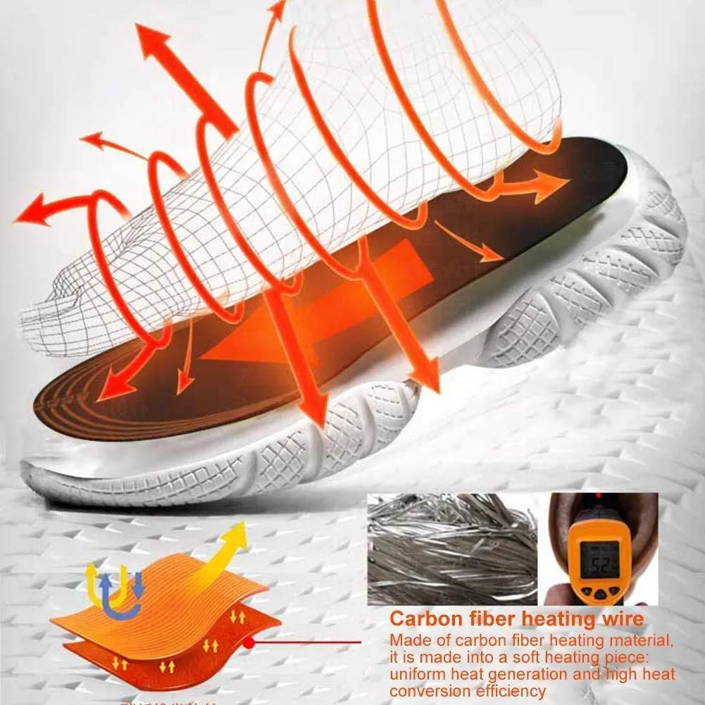 USB Heated Shoe Insoles (can be cut to fit) Winter Warm Heating Insoles for Boots & Sneakers