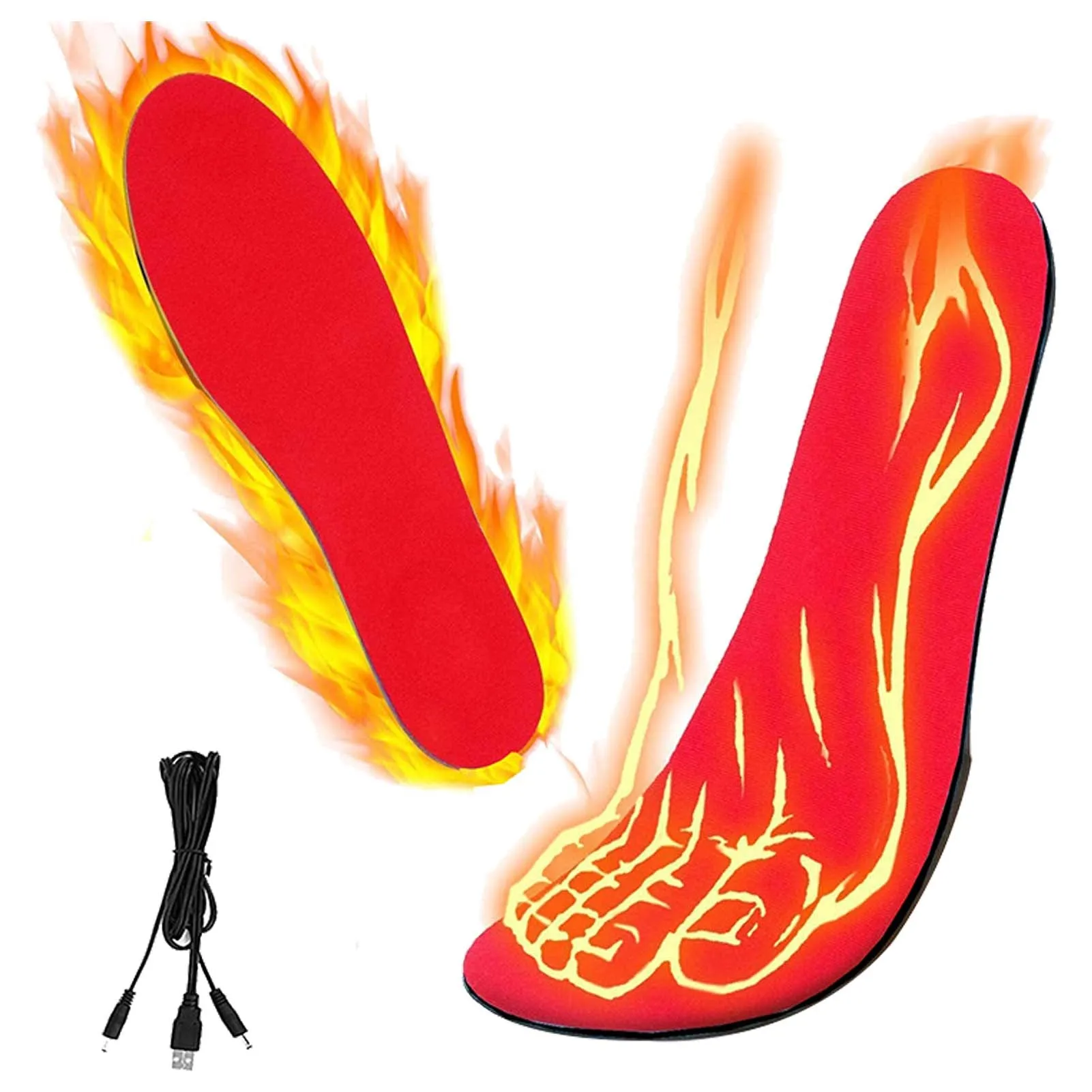 USB Heated Shoe Insoles (can be cut to fit) Winter Warm Heating Insoles for Boots & Sneakers