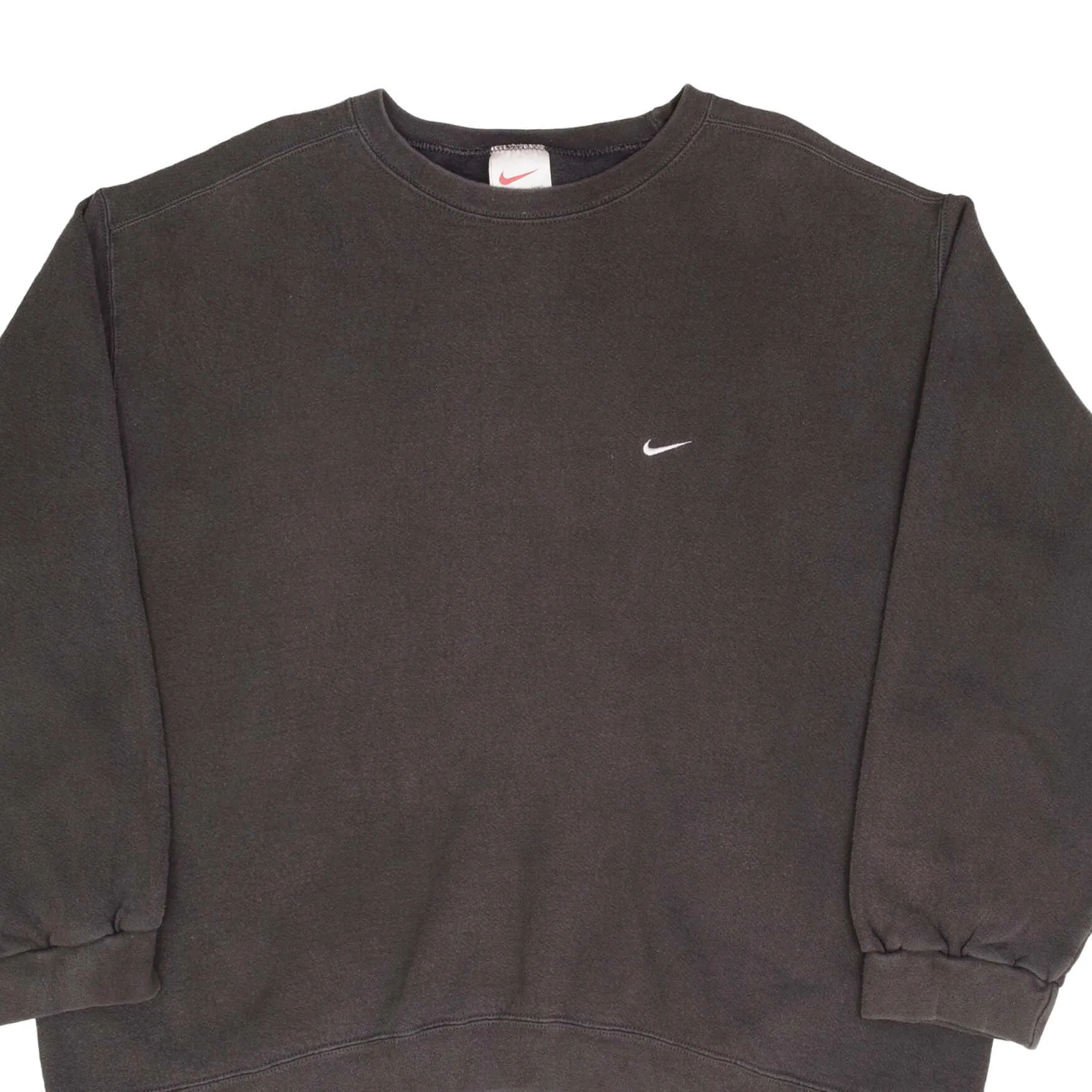 VINTAGE NIKE CLASSIC SWOOSH BLACK SWEATSHIRT 1990S SIZE 2XL MADE IN USA