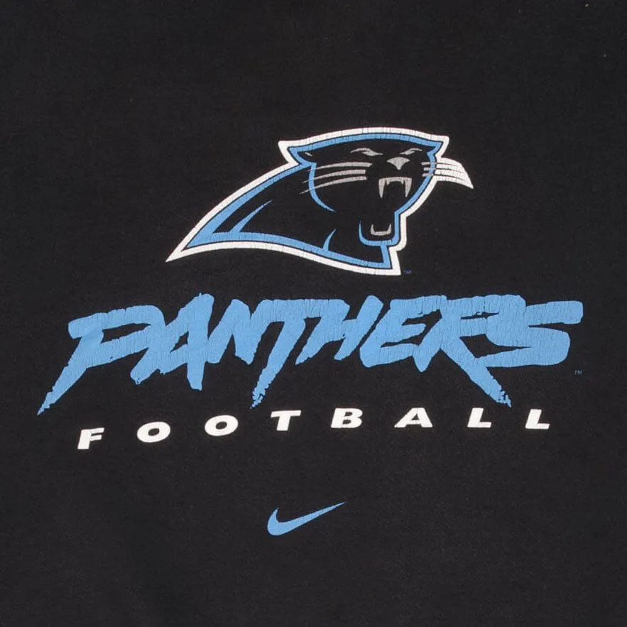 VINTAGE NIKE NFL CAROLINA PANTHERS CENTER SWOOSH SWEATSHIRT 1990S 2XL MADE USA