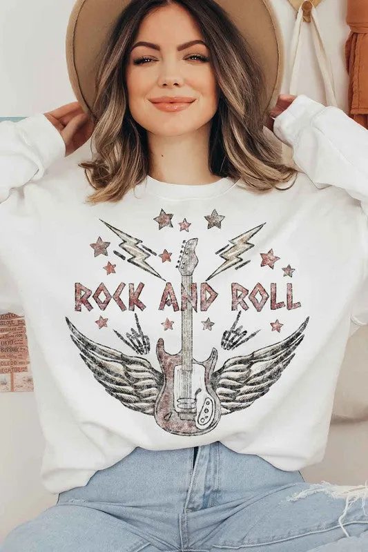 VINTAGE ROCK AND ROLL PLUS SIZE SWEATSHIRT