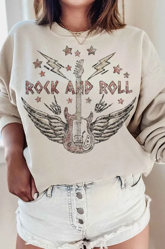 VINTAGE ROCK AND ROLL PLUS SIZE SWEATSHIRT