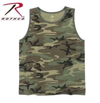 Vintage Style Woodland Camo Tank Top