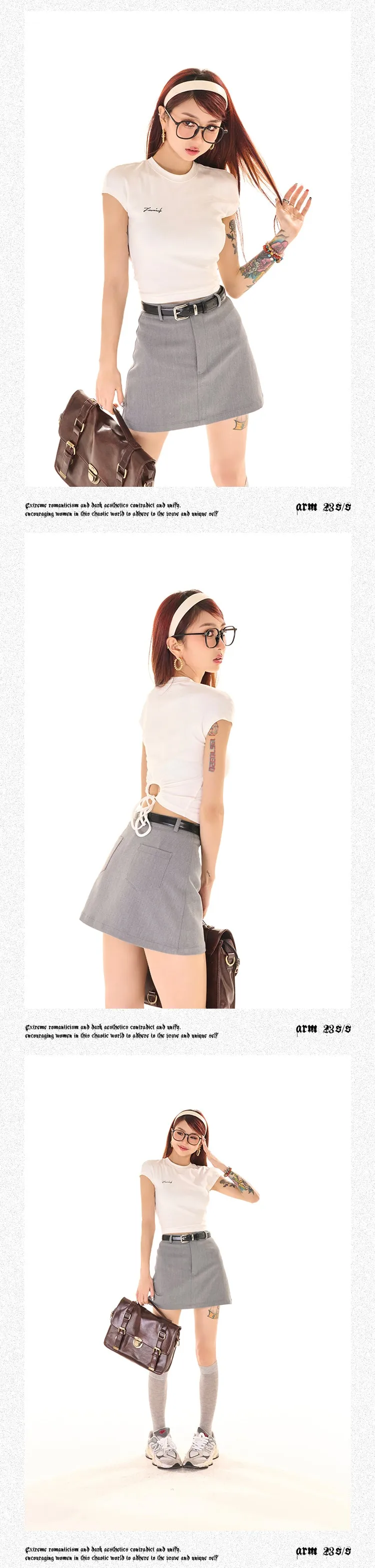 Wild Zerocircle Solid Color Short Sleeve Slim Back Tie Basic Casual Cropped Top