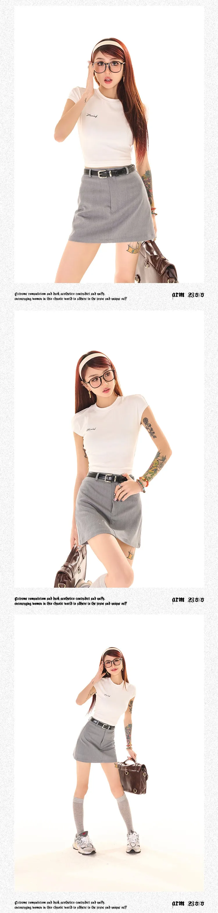 Wild Zerocircle Solid Color Short Sleeve Slim Back Tie Basic Casual Cropped Top