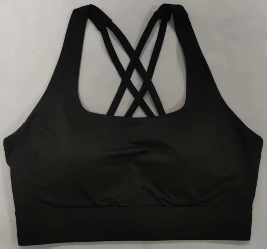 Women's Cross Back Closure Padded Push Up Sports Bra for Gym Fitness