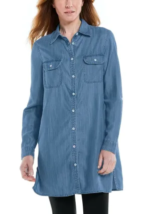 Women's Santa Rosa Chambray Tunic Top | Light Indigo Chambray