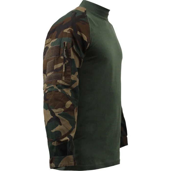 Woodland Camouflage - Military Tactical Lightweight Flame Resistant Combat Shirt