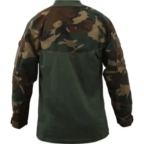 Woodland Camouflage - Military Tactical Lightweight Flame Resistant Combat Shirt