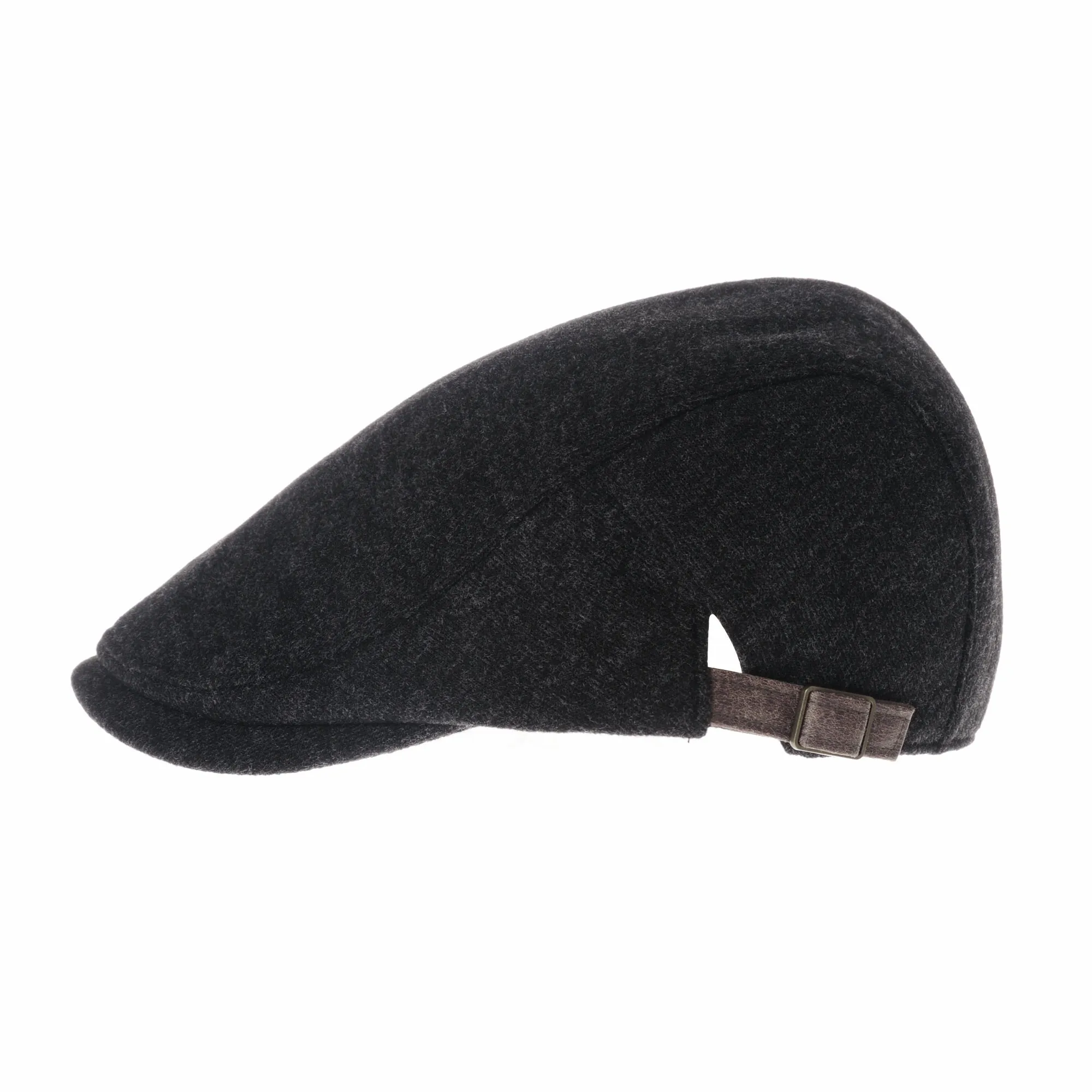 Wool Soft Melange Simple Newsboy Hat Flat Cap SL3126