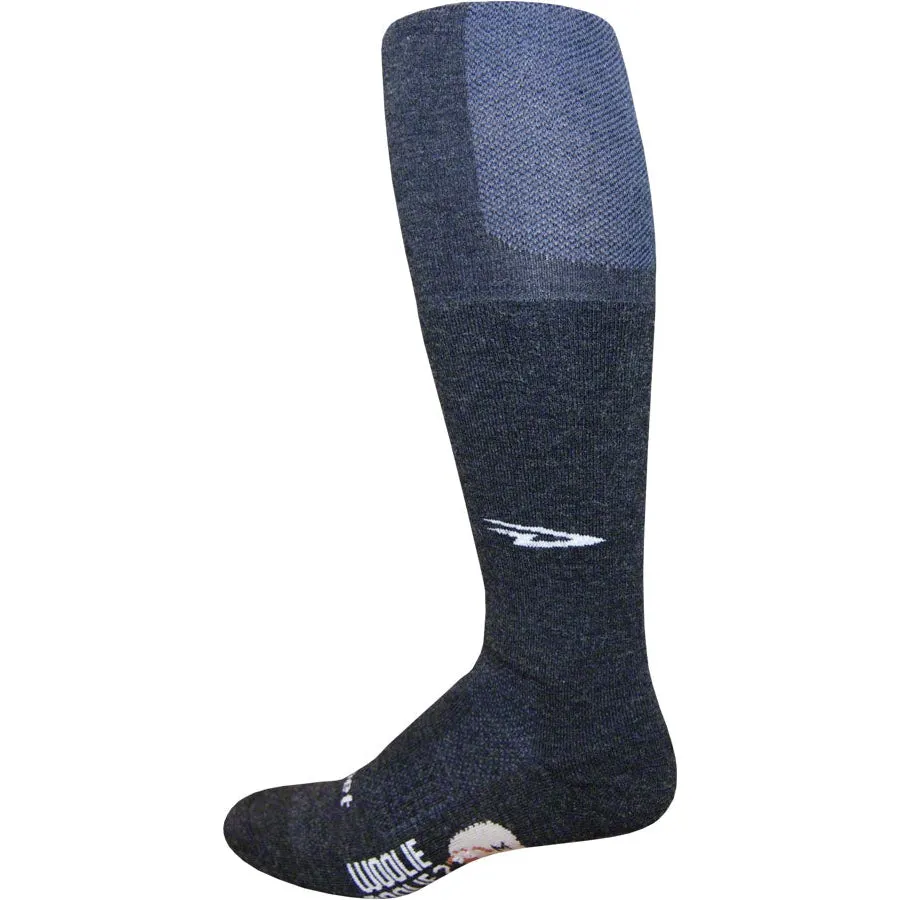 Woolie Boolie Knee Hi Bike Socks - Black