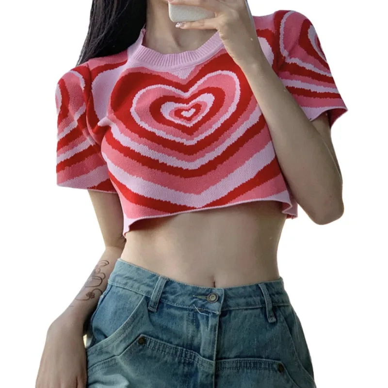 Y2K Heart Crop Top