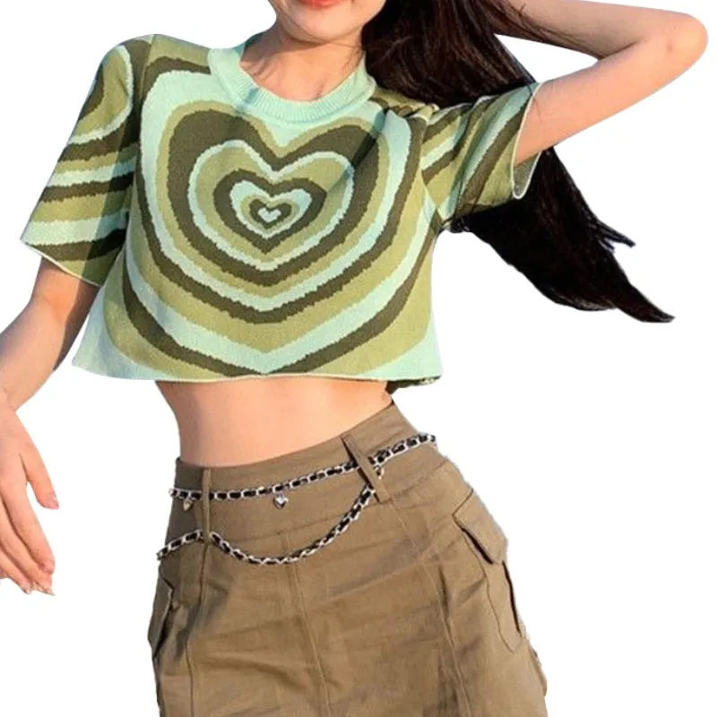 Y2K Heart Crop Top