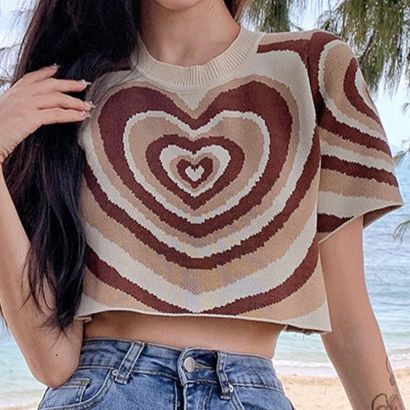 Y2K Heart Crop Top