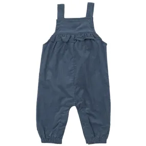 Yoke Ruffle Overall - Solid Navy