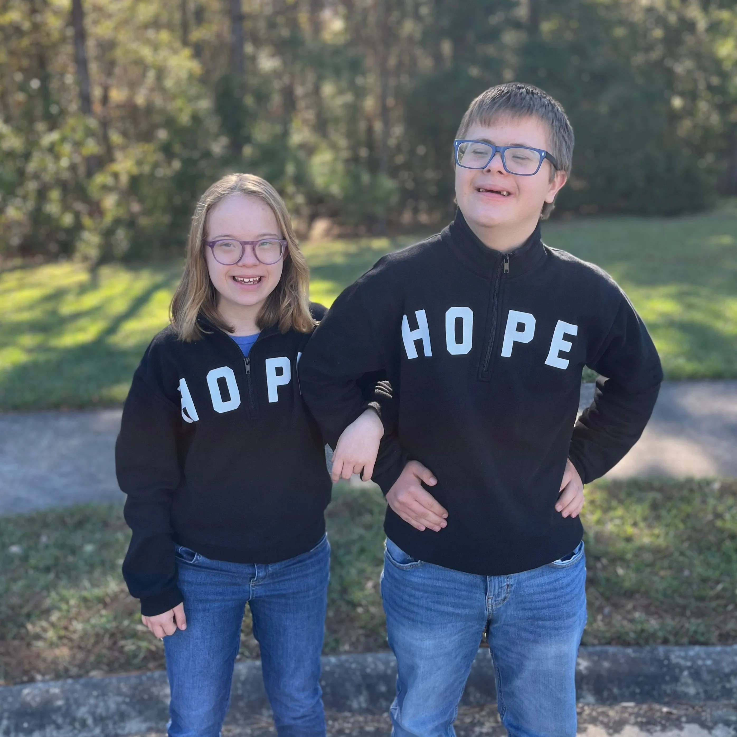 Youth Black Hope Quarter Zip Sweatshirt