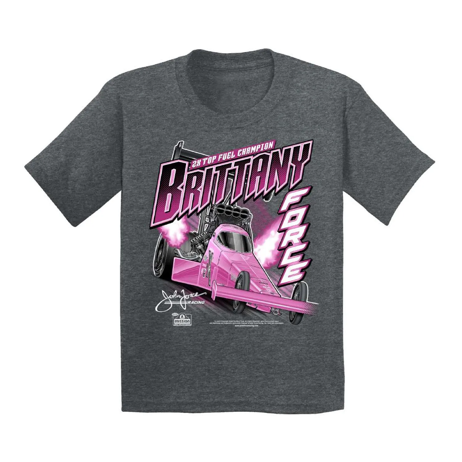 Youth Brittany Force Pink Tonal T-Shirt