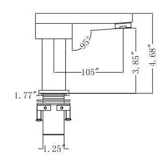 ZY6051-OR Legion Furniture Single Hole Single Handle Bathroom Faucet with Drain Assembly